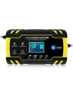 Car motorcycle battery charger 12/24V 8A touch screen pulse repair LCD battery charger