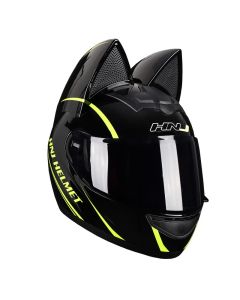 Motorcycle Helmet Full Face Cat Ears Removable DOT Certified Safety Motorcycle Breathable Helmet Women's Men's