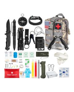 Outdoor survival kit 100 in 1 professional survival equipment first aid kit suitable for camping adventure