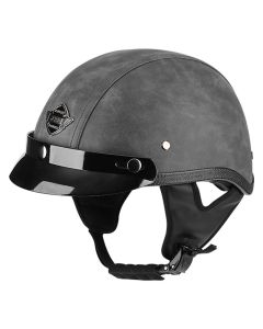 Pu leather retro detachable sun visor retro Harley helmet