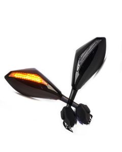 Brand New Motorcycle LED Turn Signal Integrated Mirrors for Yamaha R6 R1 FZ6 FZ1