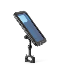 Mountain bike fully enclosed rainproof mobile phone holder bicycle spring base riding accessories