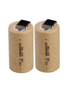 2pcs Screwdriver Electric Drill SC Batteries 1.2V 2200mah Sub C Ni-Cd Rechargeable Battey 