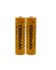 2pcs 100% Original brand new 3.7V 15000mAh 18650 lithium battery torch 18650 rechargeable battery torch