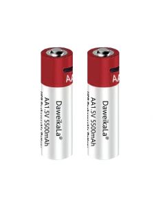 2 pcs Daweikala New AA USB rechargeable Li ion battery 1.5V AA 5500mah / Li ion battery watch for toys MP3 player