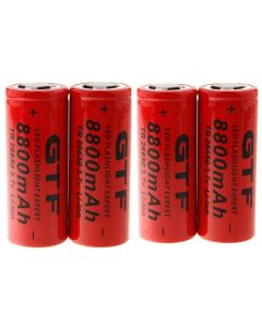 4pcs GTF 26650 Battery 3.7V 8800mAh Rechargeable Li-ion Battery Use for Flashlight rechargeable Batteries