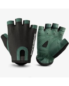ROCKBROS Cycling Gloves Breathable Sweat-Wicking Net Bicycle Half Gloves High Stretch Fabric Sports Bike Gloves