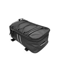 Bicycle Seat Bag PU Leather Waterproof 8L Large Capacity Storage Duffle Bag Motorcycle Tail Bag