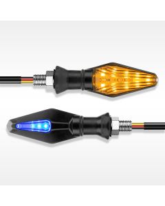 Universal double-sided two-sided light-emitting two-color LED motorcycle turn signal indicator light