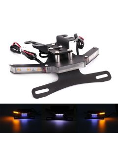 For Yamaha MT07 FZ07 YZF R7 2014-2023 Motorcycle License Plate Holder LED Turn Signal Light