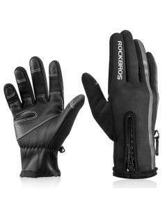 ROCKBROS touch screen cycling gloves winter warm and windproof full-finger cycling gloves