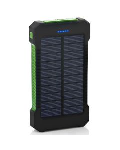 Solar Power Bank 20000mAh Solar Charger USB Ports External Charger Powerbank with LED Light