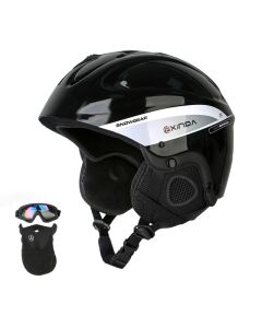 Xinda ski helmet skateboard integrated thermal helmet including windproof glasses and dustproof cloth